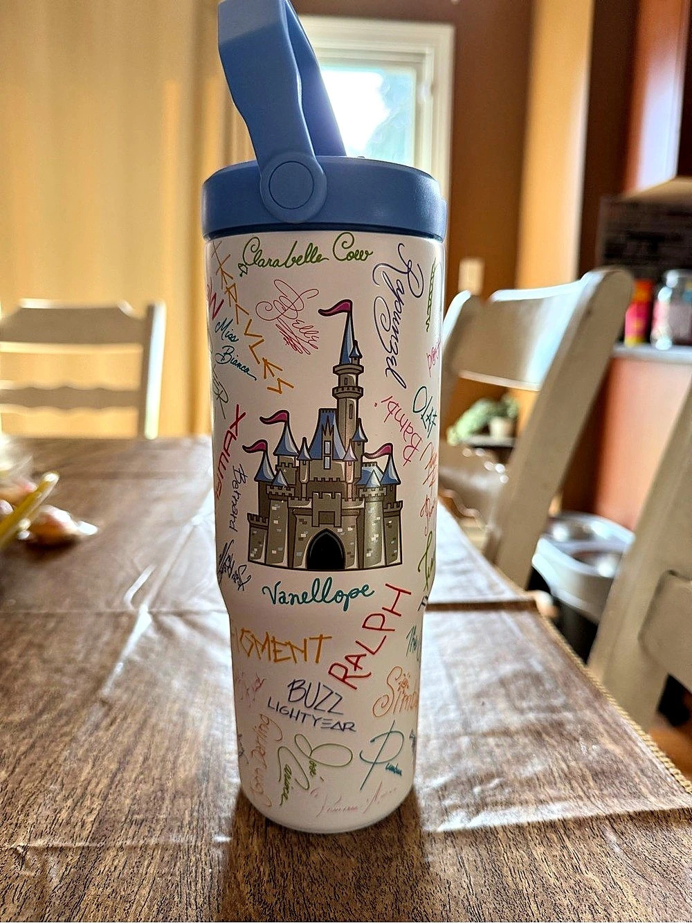 Disney Winnie the Pooh 820ml White & Blue Water Bottle